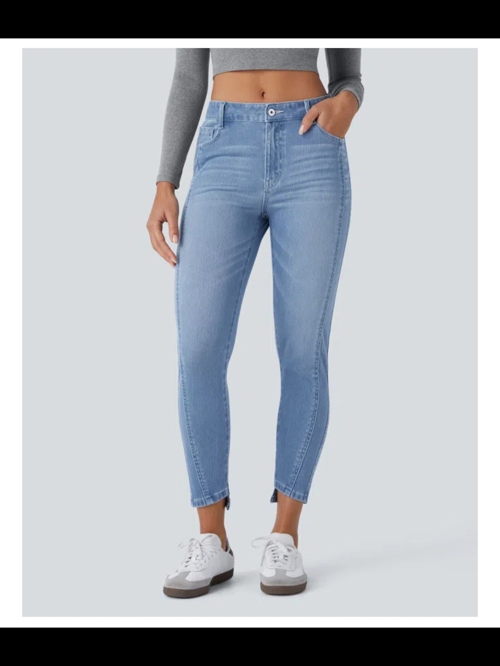 Halara Flex™ Mid Low Rise Zipper Pockets Skinny Jeans - Women's L (12/14)